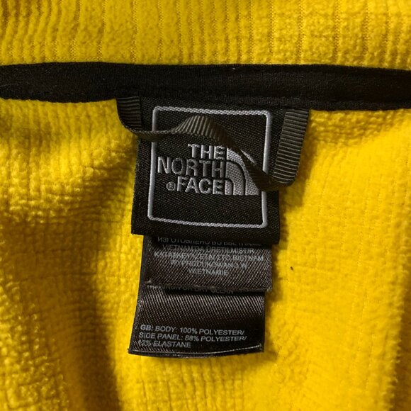The North Face Medium Yellow & Black Men's 1/4 Zip Pullover Sweatshirt EUC - Picture 3 of 14